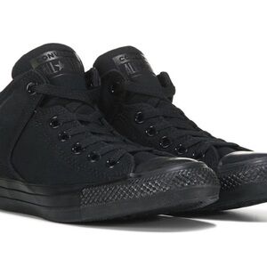 Converse Mid Height All Black Sneakers